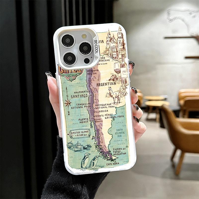 Chile Flag Map Passport Soft Phone Case for iPhone 15 16 17 Pro Max 17Air 16E 14 Plus 13 12 Mini Shockproof Cover Back Shell iPhone 16E