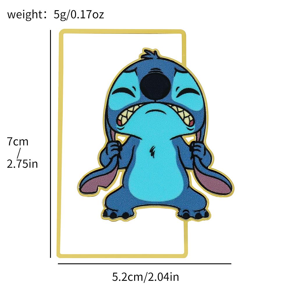 Roztomilá záložka Stitch pro dárky pro milovníky knih, fanoušky Disney, kawaii Stitch sponka na papír na stránku knihy, značka pro přátele, děti, čtenářské potřeby