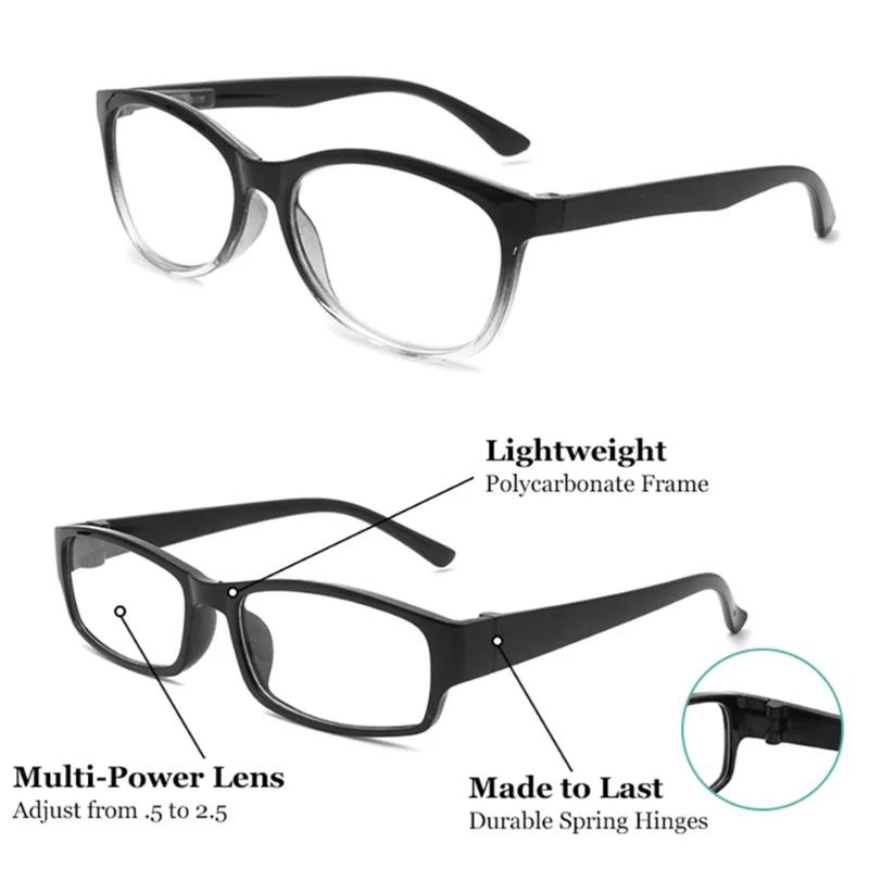 Universal Reading Glasses for Women and Men Auto-Adjusting Dual-focus Presbyopia Glasses Magnifier