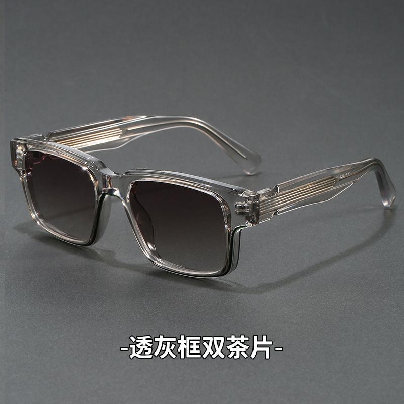 Retro Rectangle Sunglasses for Men Women UV400 Protection Classic Trendy Driving Sun Glasses Outdoor High Quality Travel Glasses