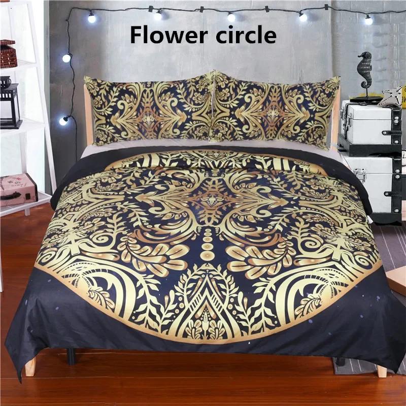 Dropship Schönes Familien Weiches Bettbezug-Set Schwarzes Bettwäsche-Set Traumfänger Galaxie Boho Bettwäsche Heim Bettwäsche Sets 3tlg Gefiedert Mon