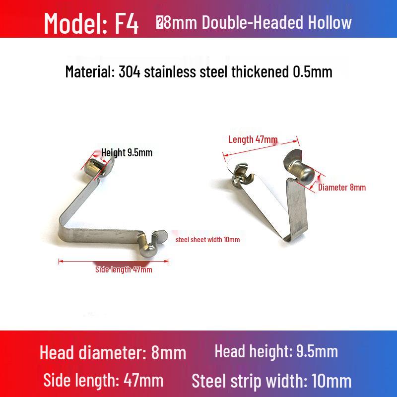 V-Shaped Spring Clip Buckle for Telescopic Tube and Tent Stroller Positioning