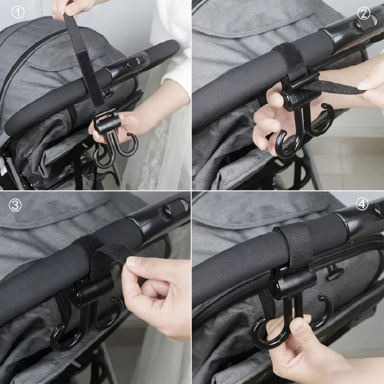 Practical Hook With Adjustable Strap For Including Scooters And Strollers Reliable Plastic Construction Hanger