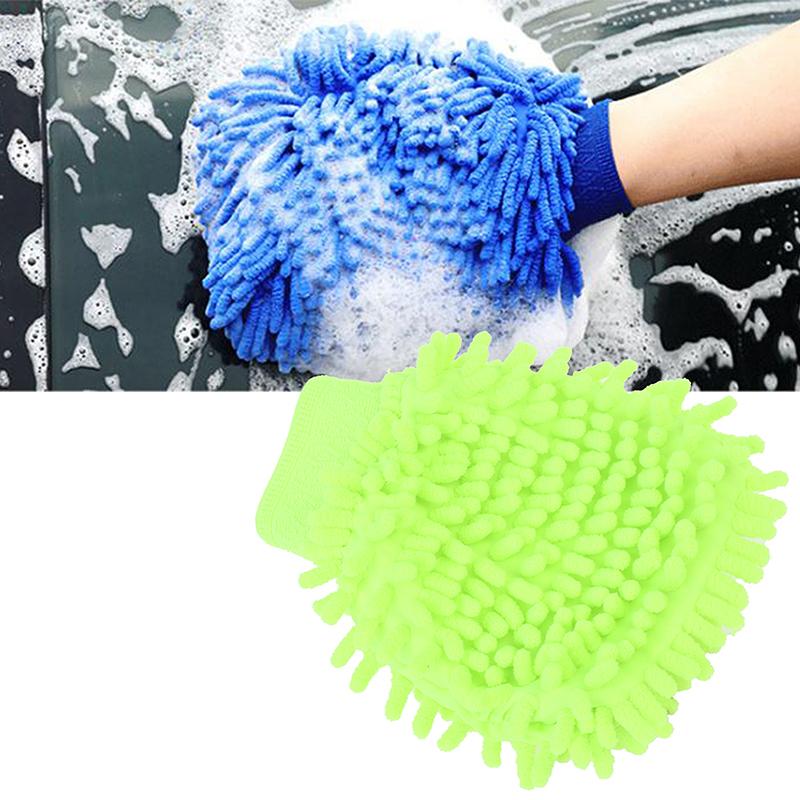 Ultrafine Fiber Chenille Microfiber Car Wash Glove Mitt Soft Mesh For Car Wash