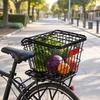Metal Rear Cycle Basket with Lid Covered for Errands, Cycling Trips