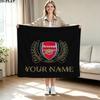 1PC Arsenal F Custom Name Patterned Flannel Blanket Suitable For All Seasons for Home Decor Warmth and Comfort Gifts Holiday Present