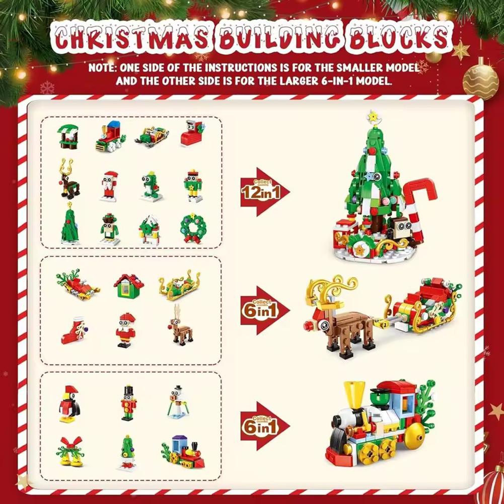 Educational Xmas Construction Toy Calendar Fun Holiday Present Idea For Party Decorations