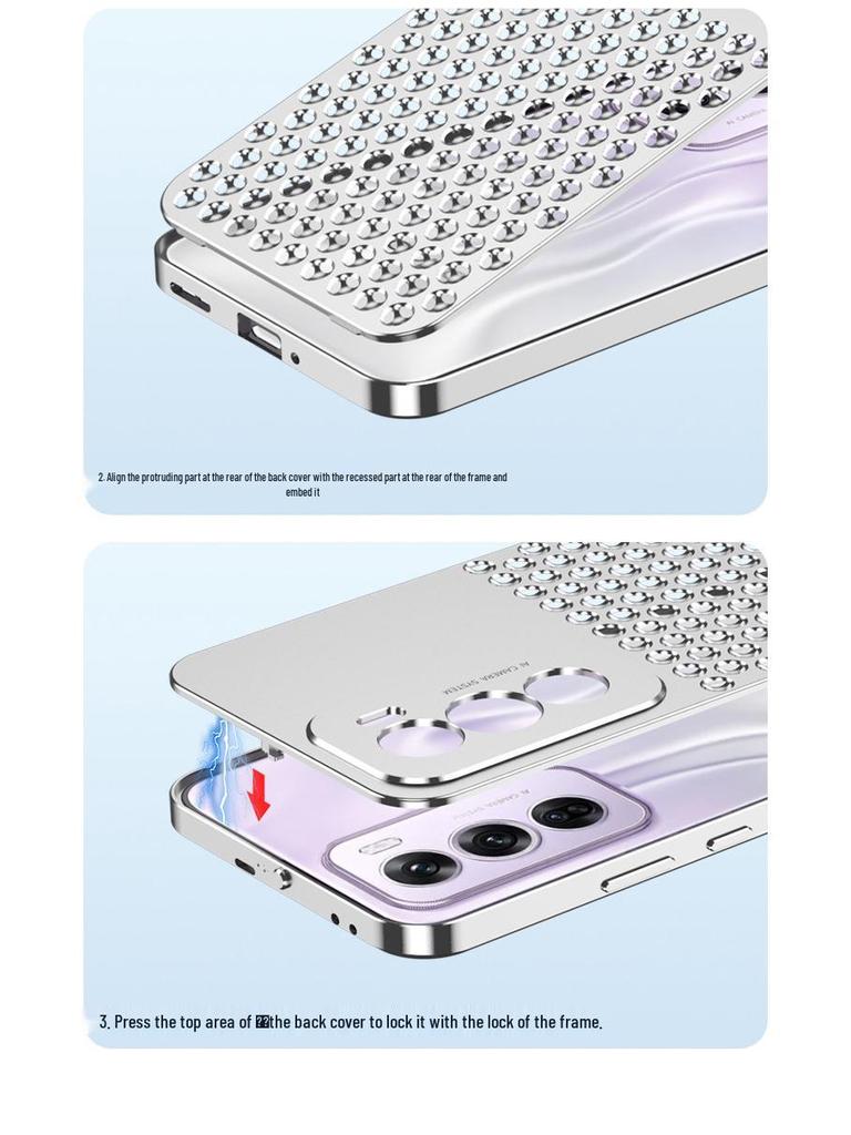 OPPO Reno12 Pro Aluminum Honeycomb Heat Dissipation Phone Case