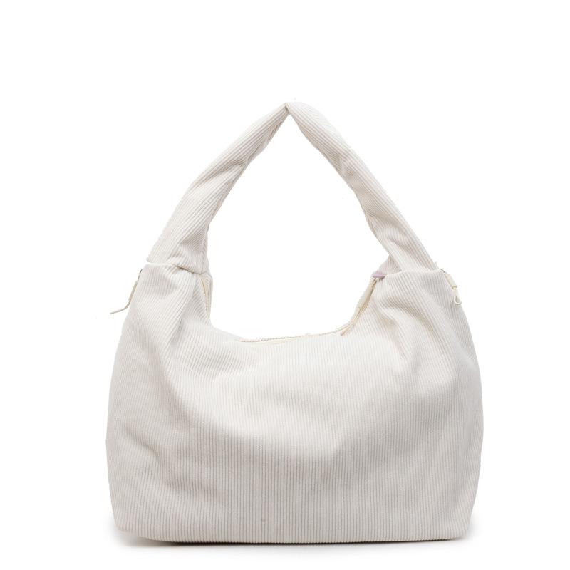 Corduroy Underarm Bag Women Commuter Shoulder Bag Tote Bag