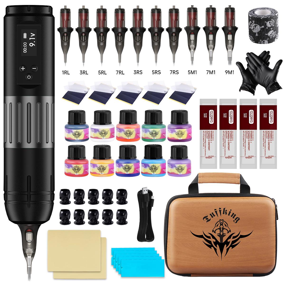 

Набір бездротової тату-машинки для початківців зі світлодіодним дисплеєм та універсальним інструментом для голок