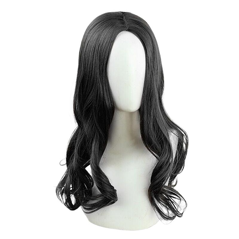 Attack On Titan Pieck Finger Cosplay Parykker 60 cm Langt Svart Hår Varmebestandige Syntetiske Parykker Halloweenfest Kvinne Rolle Rekvisitter