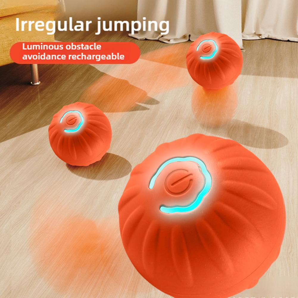Interactive Dog Toy Ball with Rope Electronic Motion Activated Rolling Ball for Indoor Cat Dog Play Toys for Puppy Training Ball