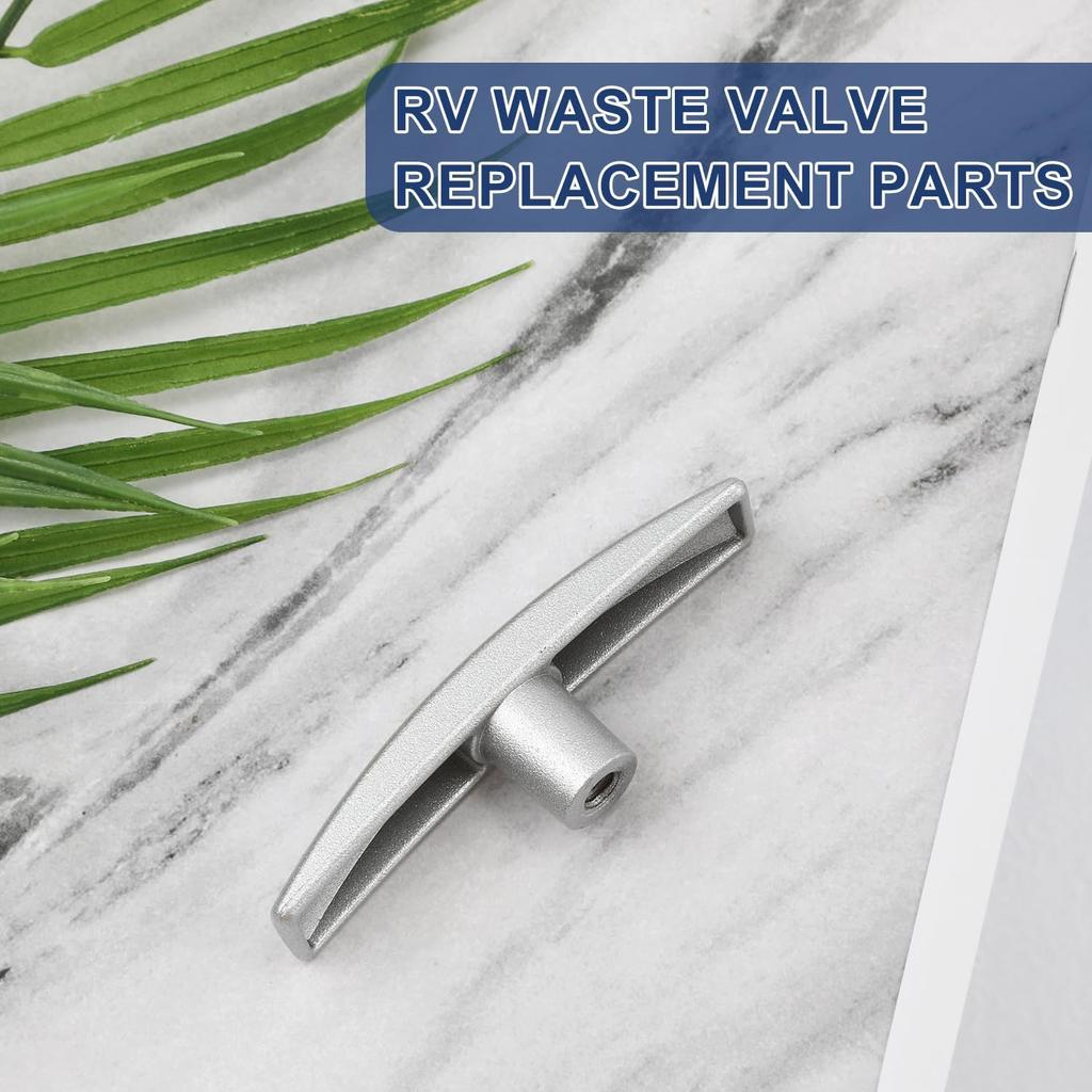 2 Stück Ersatzgriff für Wohnmobil-Abwasserventil, passend für 1/2" & 2" & 3" Wohnmobil-Abwasserentleerungsventil, Wohnmobil-Aluminium-Tank-Schieberventile, Grauwasser-Ventilgriff