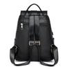 Women's Soft Leather Large Capacity Solid Color Bag Backpack Shoulder Bag