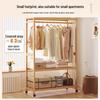 Minimalist Bamboo Clothes Rack with Storage Cabinet