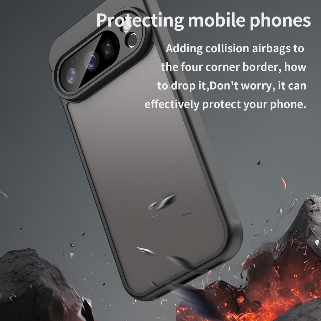 For Google Pixel 10 Pro Case with Screen Film WANLONFENG FD Series Skin Touch TPU PC Phone Back Cover