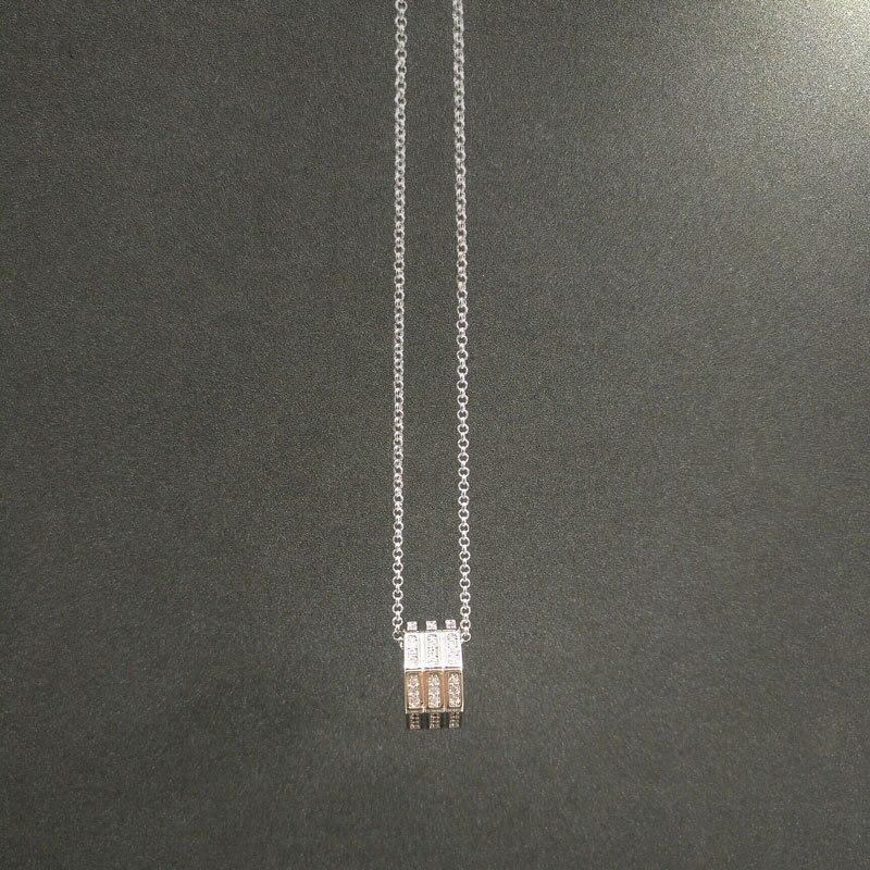 S925 Sterling Silver Necklace August New Octagonal Geometric Necklace Female Banquet Party Jewelry Luxurious Shiny Jewelry