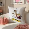 Cartoon CCalvin and HHobbesES Cushion Cover Pillowcase Short Plush Invisible Zipper Room Sofa Cushion Cover
