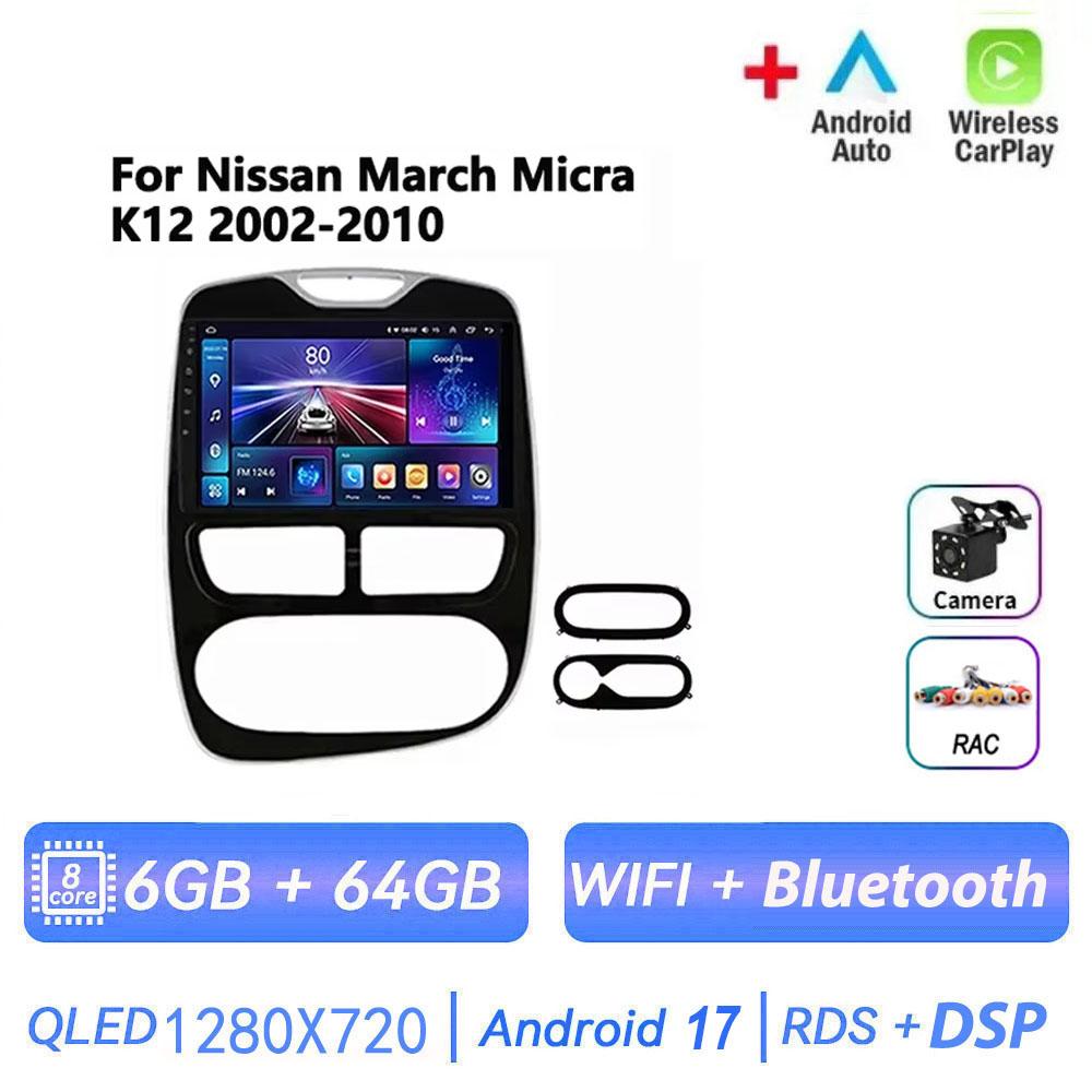 Autoradio Android 17 pour Renault Clio 3 4 2012-2016, Carplay, Navigation GPS, 2DIN, WiFi, Lecteur Bluetooth, Unité principale
