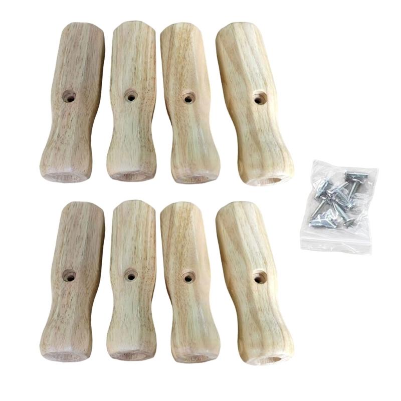 Table Soccer Handle, 8Pcs Wood Soccer Handle Grip Foosball Table Top Game Replacement Handle Part Foosball Accessories