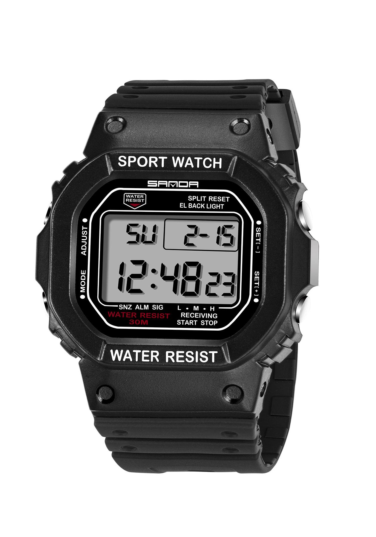 Sanda Waterproof Multifunctional Sports Watch - Luminous Men s and Women s Fashion Wristwatch
