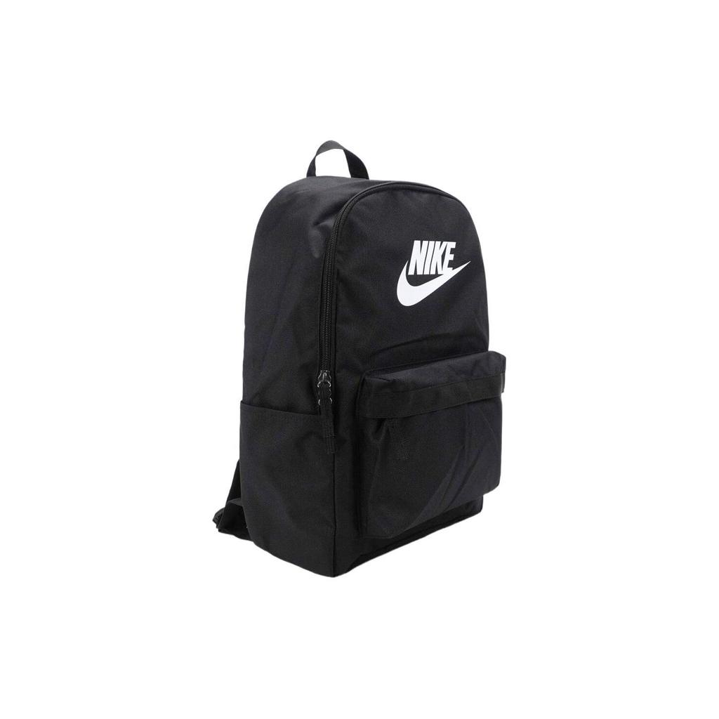 Nike Heritage Basic Logo Solid Color Student Portable Polyester 15 Inch Laptop Backpack Unisex Backpack Black DC4244-010