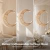 Crescent Moon Hanging Decoration Boho Wall Decor Rustic for Babies, Kids