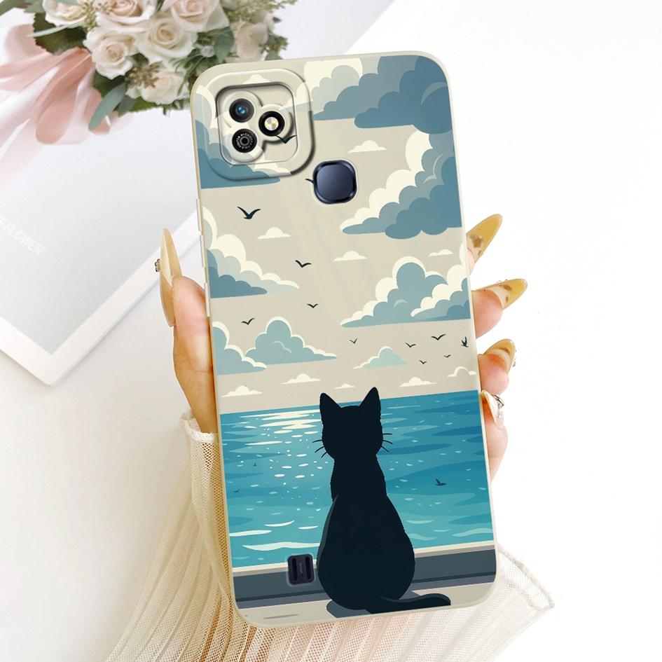 For Infinix Smart HD 2021 Case Cute Cartoon Cat Back Cover Candy Painted Soft Silicone Phone Shell For Infinix SmartHD 2021 Capa