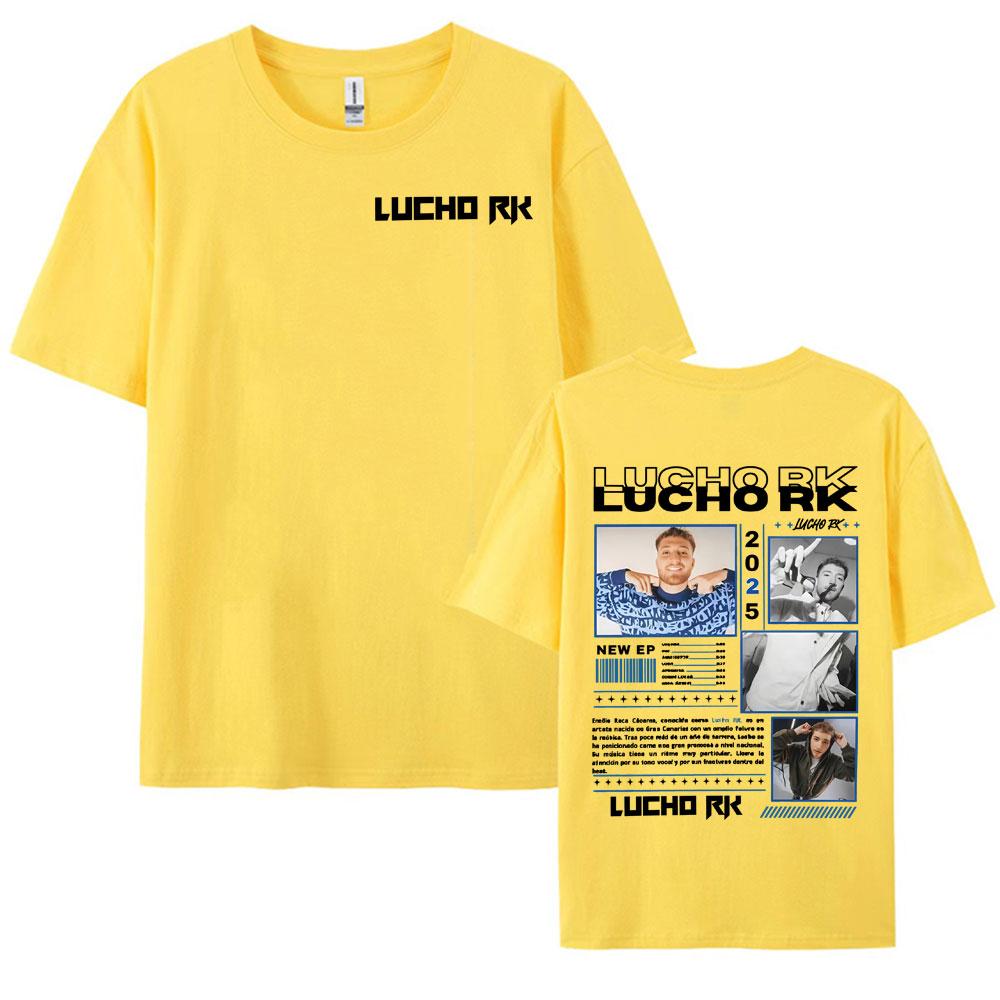 Rapper Lucho Rk Album Tour 2025 Graphic T Shirts Unisex Women High Quality Hip Hop Pop Music Tee Shirt Cotton Short Sleeve TShirts