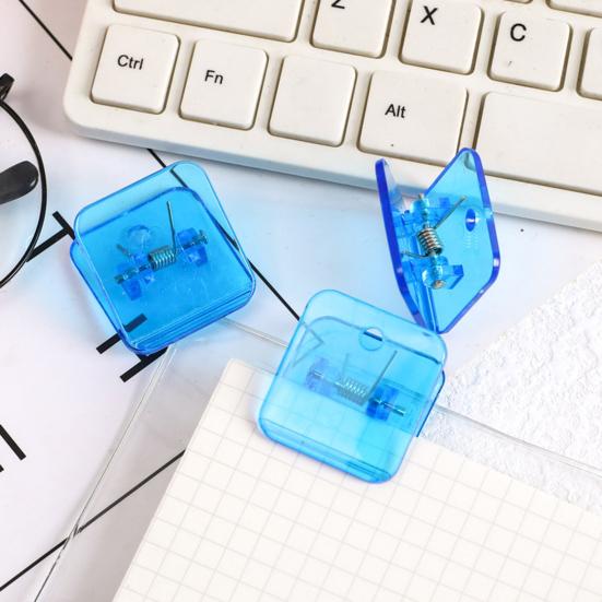 10Pcs Colorful Transparent Binder Clip Set Cute Plastic Paper Clamps for Office School Test Papers Bills Study Materials Desktop Organization Supplies