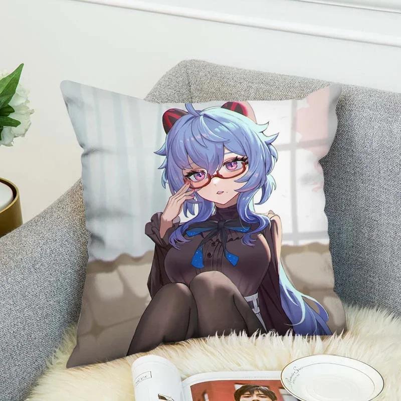 Genshin Impact Pillow Covers Decorative Cushions Cover for Sofa Pilow Cases Sleeping Pillows Pillowcase Fall Decor 45x45 Cushion