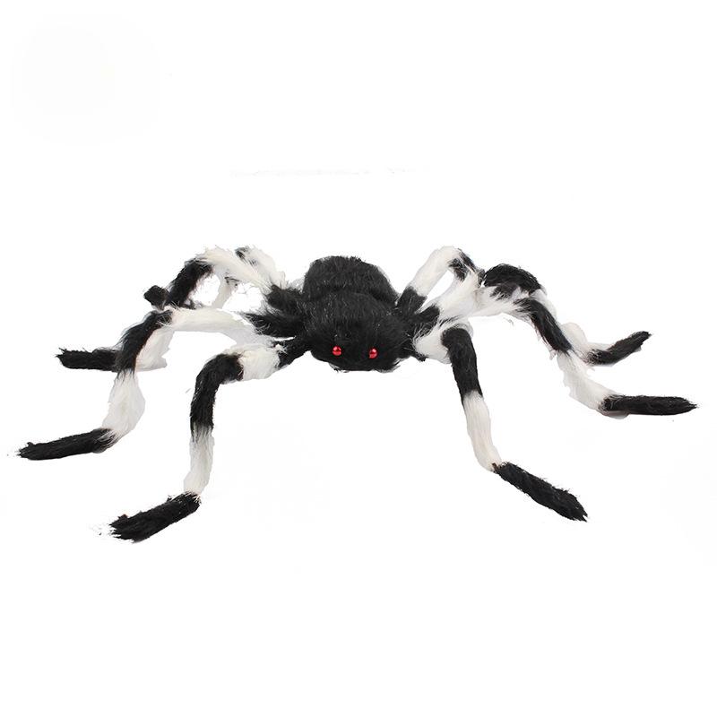 75cm Black Scary Giant Flower Spider Halloween Decoration Props Haunted House Holiday Outdoor Giant Decoration Halloween Toys