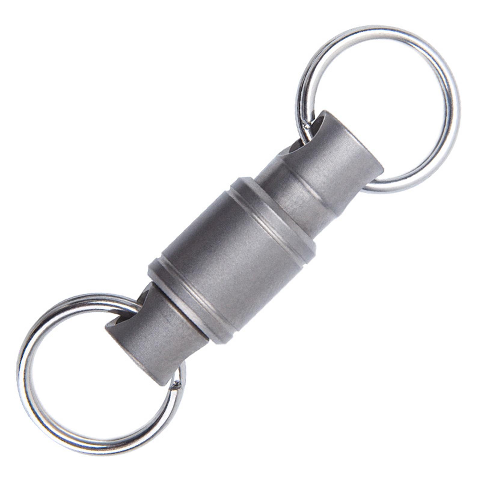 

Swivels Keychain Titaniums Carabiner Clip With Reversible Key Holder Smoothly Edges For Tangles Resistant Key Storage сірий колір