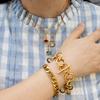 Chain Thick Stainless Steel Round Cross Chain Ot Buckle Gold Bracelet Necklace