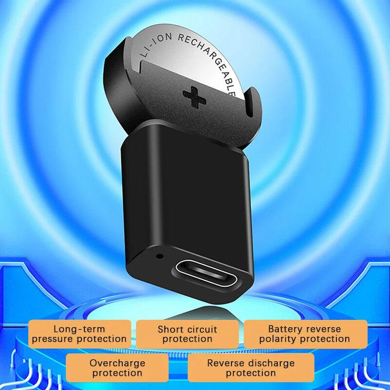 Button Battery Charger Door Open Reminder ReCharger Button Battery TYPE-C Joint Mini Smart For LIR2032 LIR1632 LIR2026 LIR2016