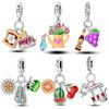 Copper Summer Style Charms Ice Cream Fruits Toaster Bead Pendant Fit Bracelet Charm Diy Jewelry