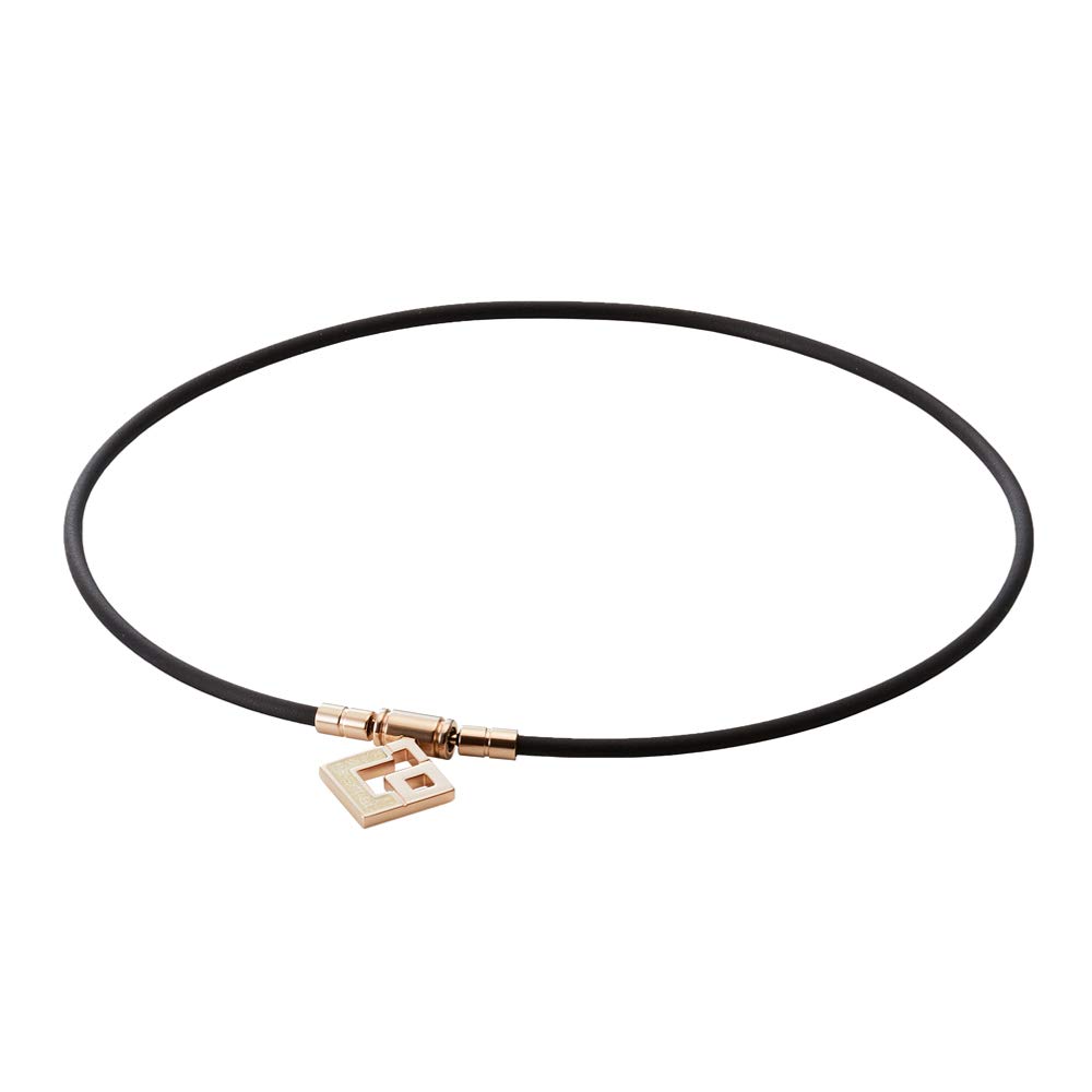 

Colantotte Unisex TAO Necklace Slim AURA mini ABAPR62L Champagne Gold x White Lamé