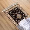 Prayer Mat with Persian Pattern and Tassels Foldable Prayer Rug for Indoor and Outdoor Use Portable Muslim Prayer Mat