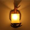 American Retro Deer Horn LED Wall Lamp Living Room Restaurant Bedroom Study Light Creative Coffee Shop Homestay Decor Lighting