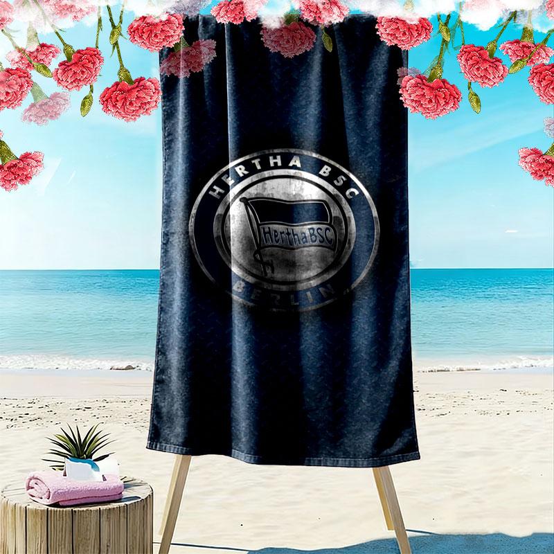 Hertha BSC Print Strandtuch, Großes Weiches Schnelltrocknendes Handtuch für Strand Camping Schwimmen