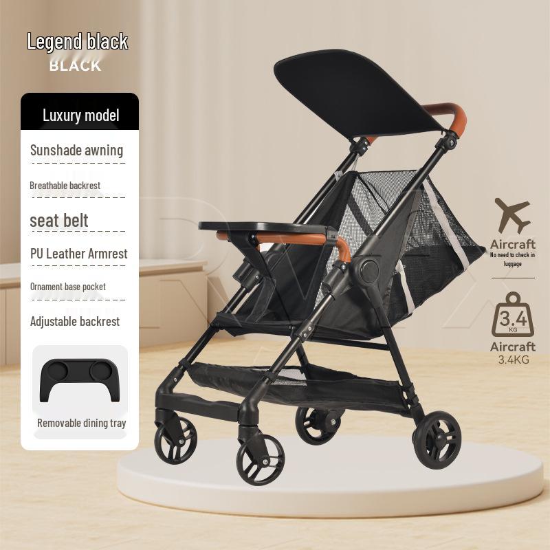 Compact Foldable Travel Stroller for Babies and Toddlers - Lightweight and Airplane-Friendly