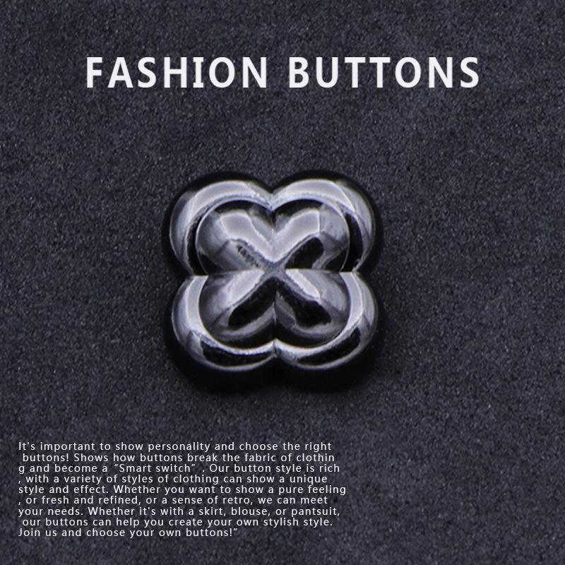 

10 шт. квадратных пуговиц изысканная одежда высокого класса свитер кардиган шерстяное пальто ретро пуговицы Daquan Black * 18MM