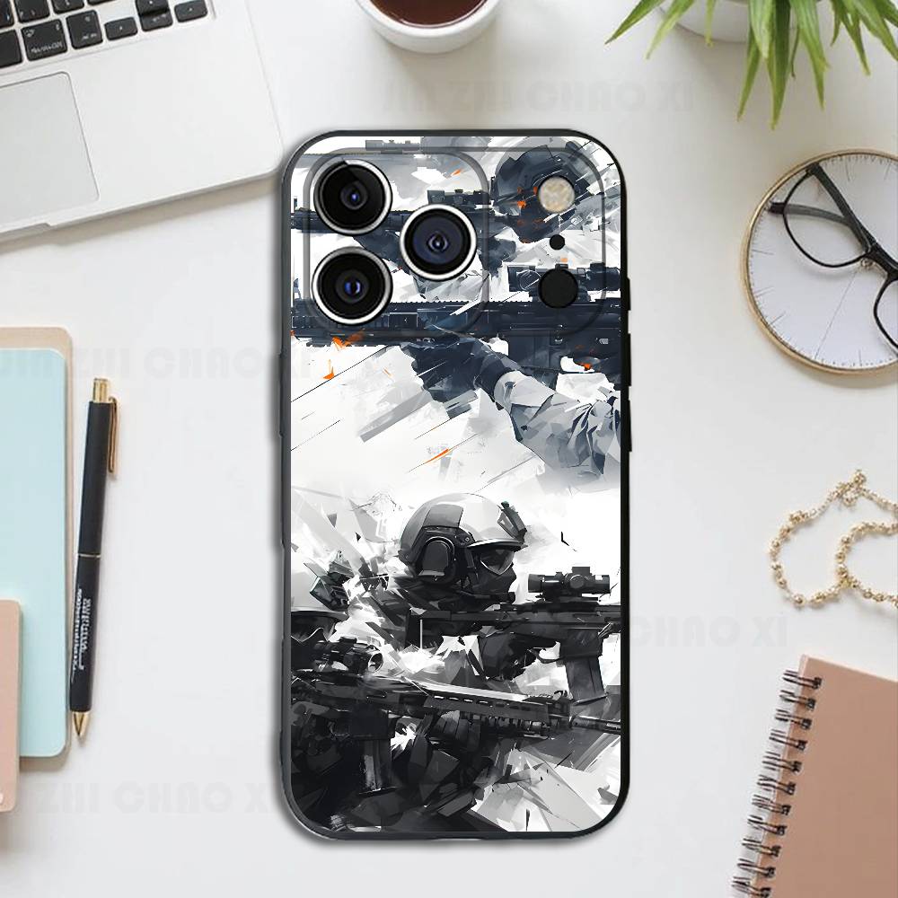 

COD Gunfight Duty Silicone Phone Case For IPhone 17 16 15 14 13 12 11 X XS Plus Pro Max Shockproof Soft Cover iPhone17