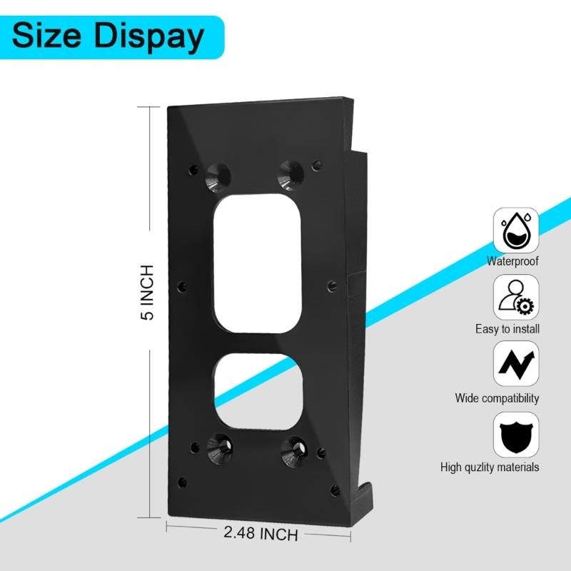 Antitheft Rings Video Doorbell Mount Adjustable Angles Doorbell Bracket Replacement Vinyls Siding Doorbell Mount