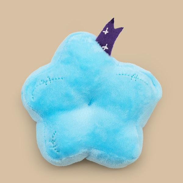 Plush Toy with Magnetic Closure, Cartoon Character, Blue Stars, 35 Cm