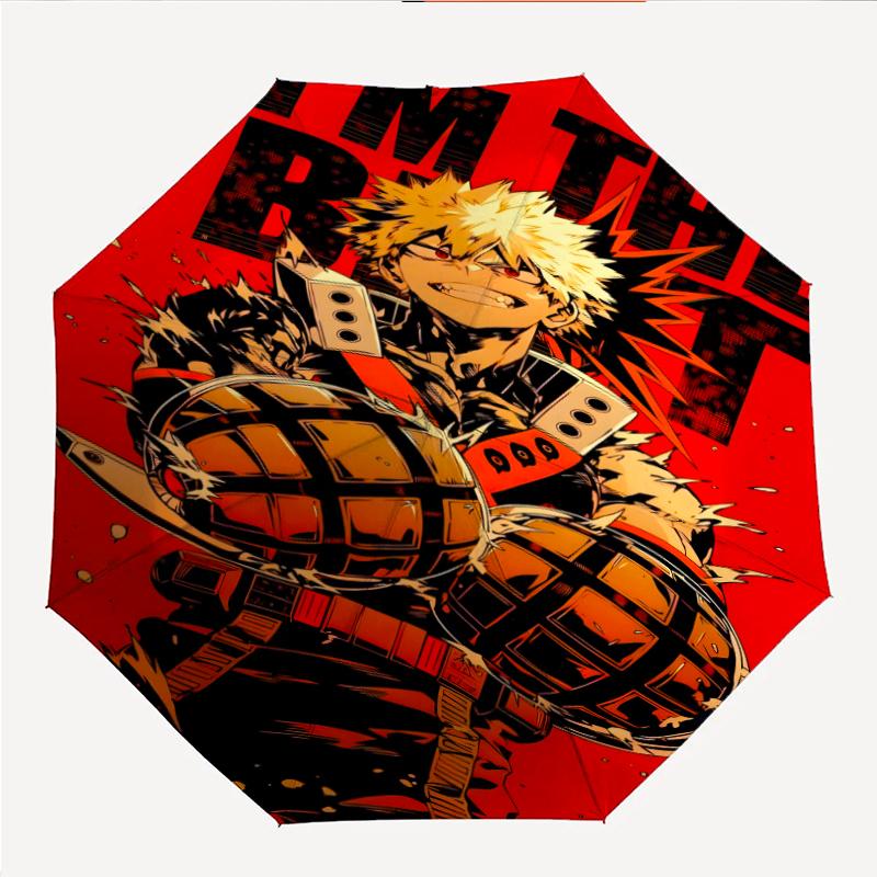 Bakugou Fashionable Automatic Opening/Closing Folding Umbrella. Portable and Foldable, Ideal for Gift, Travel, and Daily Use.