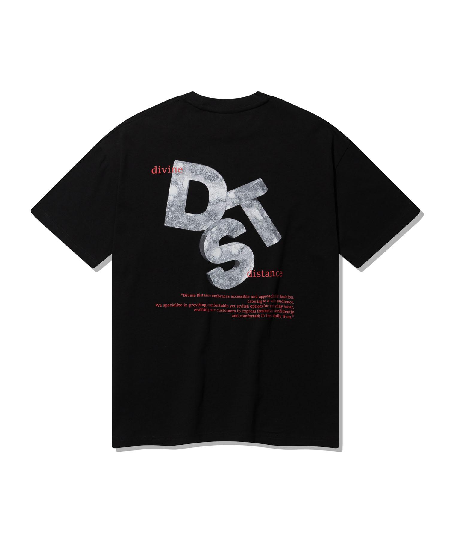 Divine Distance Backstone Lettering T-Shirt [Black] L
