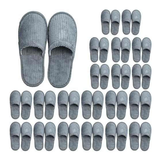 [tuzuru] Disposable Slippers, Individually Wrapped, Set of 10 Pairs, 20 Pairs, Luxury Room Shoes, For Indoors, For Guests, For Commercial Use, Soft,