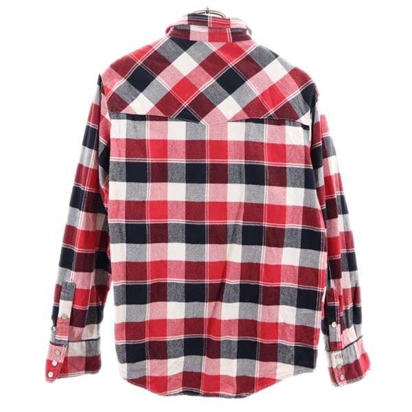 Carhartt check Long sleeve Western shirt M Red series Men's Used