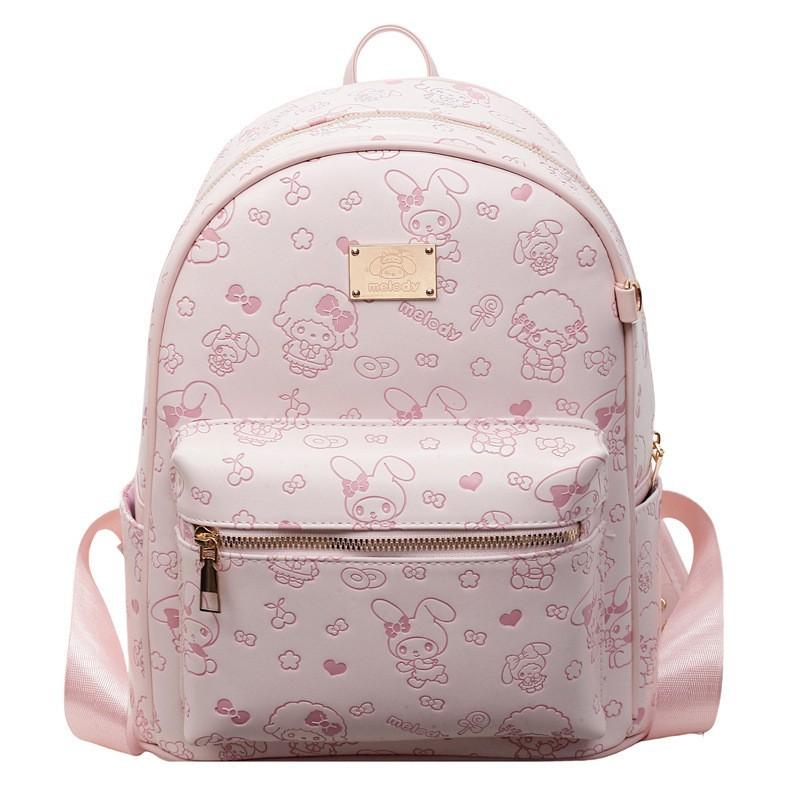 Милый Мультяшный Кот Рельефный Рюкзак Женский 2026 Модный Новый Стиль Большая Вместимость Студенческий Книжный Легкая Роскошь Нишевый розовый